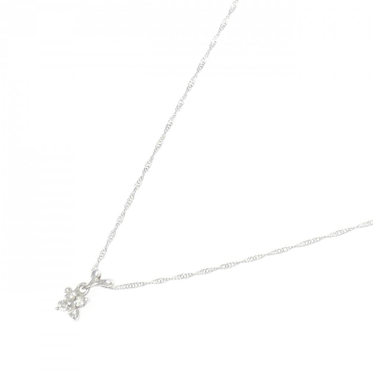 K18WG ダイヤモンド ネックレス 0.08CT