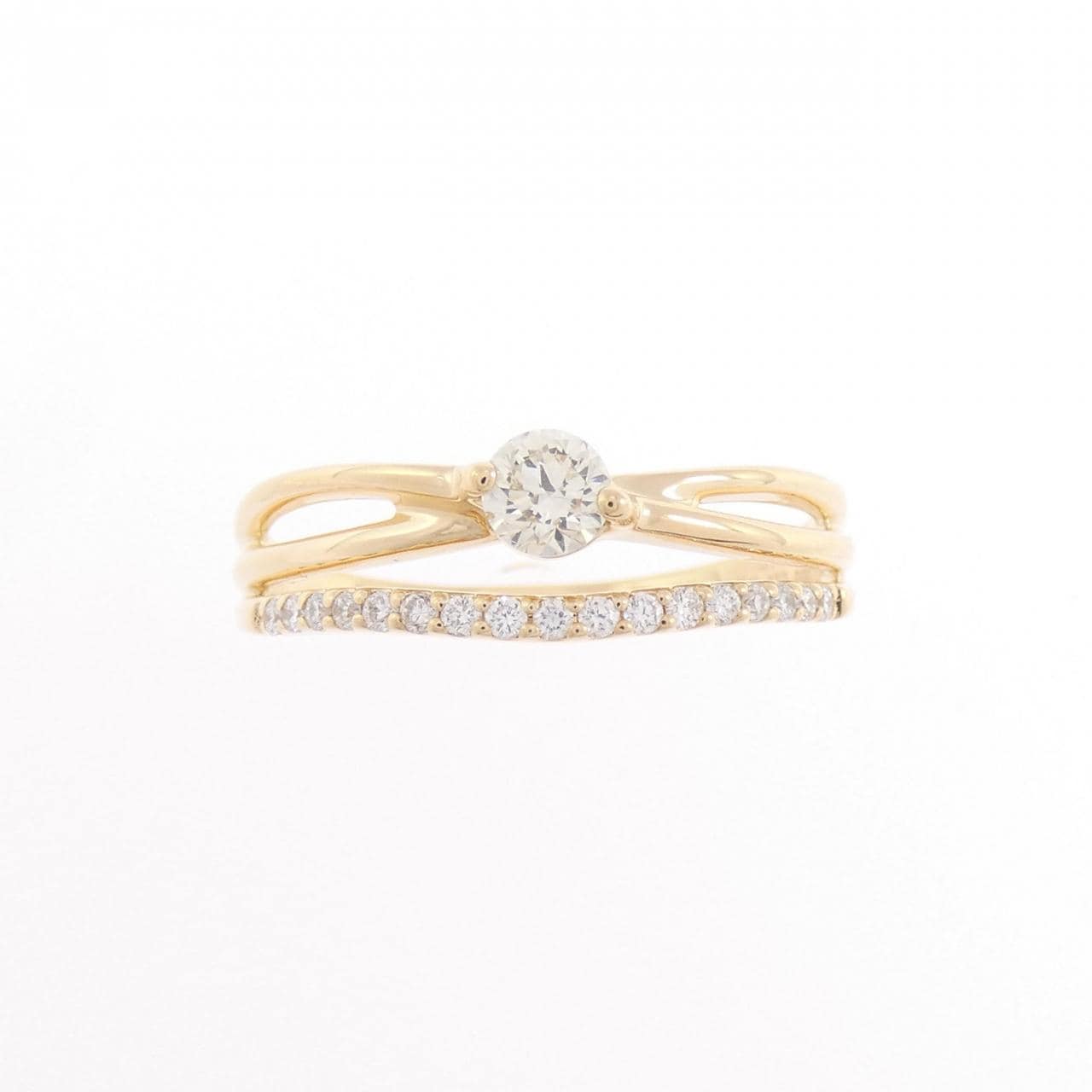 K18YG ダイヤモンド リング 0.187CT