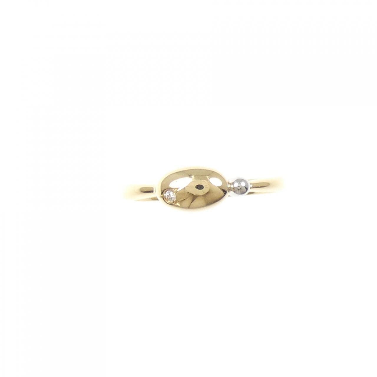 K18YG/PT900 ダイヤモンド リング 0.01CT