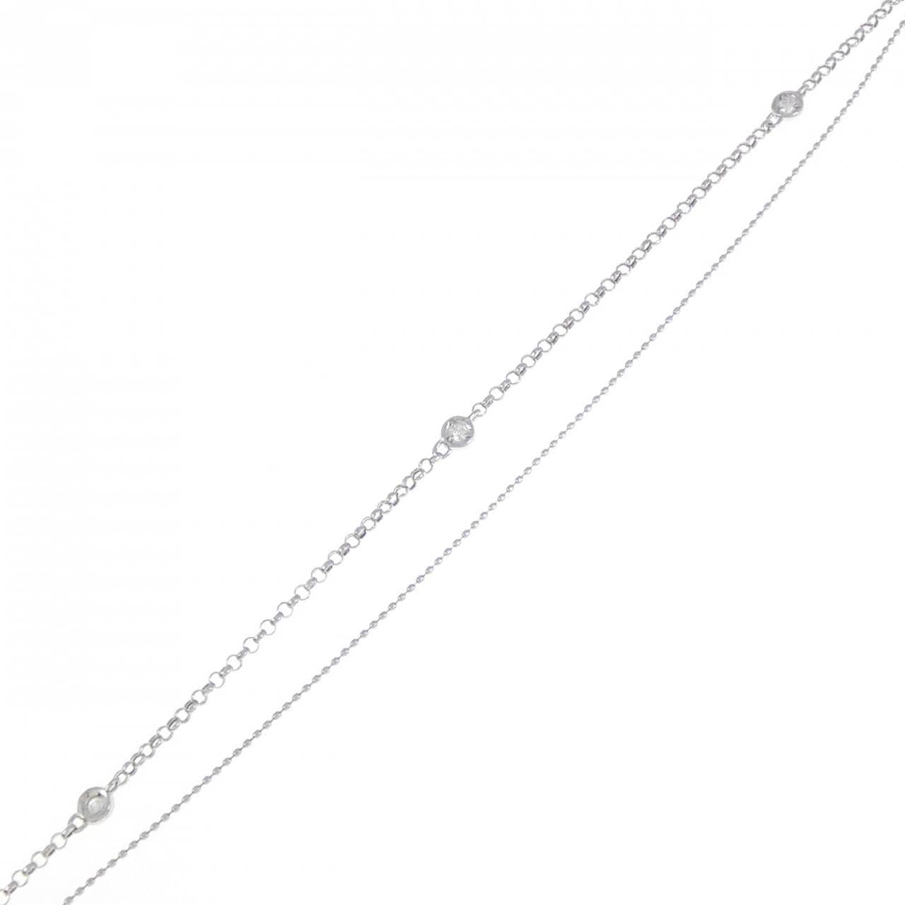 K18WG Diamond bracelet 0.10CT