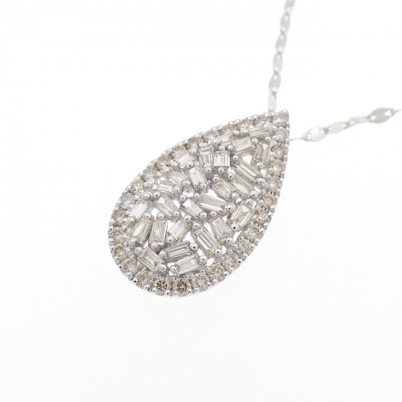 K18WG ダイヤモンド ネックレス 0.30CT