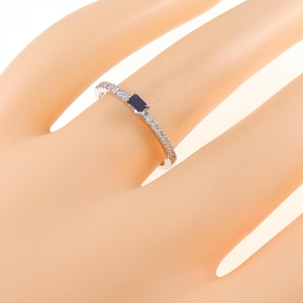 【新品】PT サファイヤ リング 0.10CT