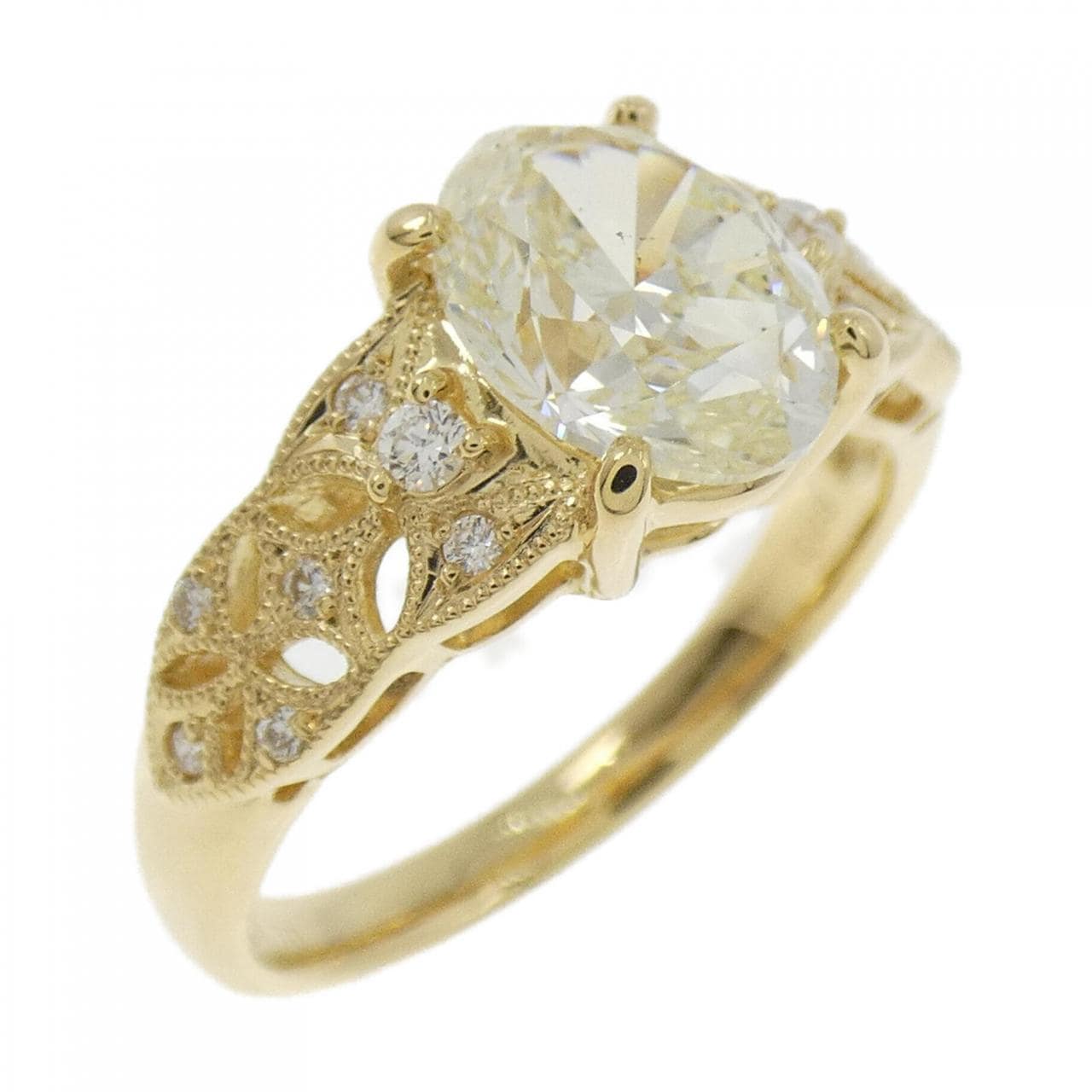 【リメイク】K18YG ダイヤモンド リング 1.70CT VLY SI1 オーバルカット