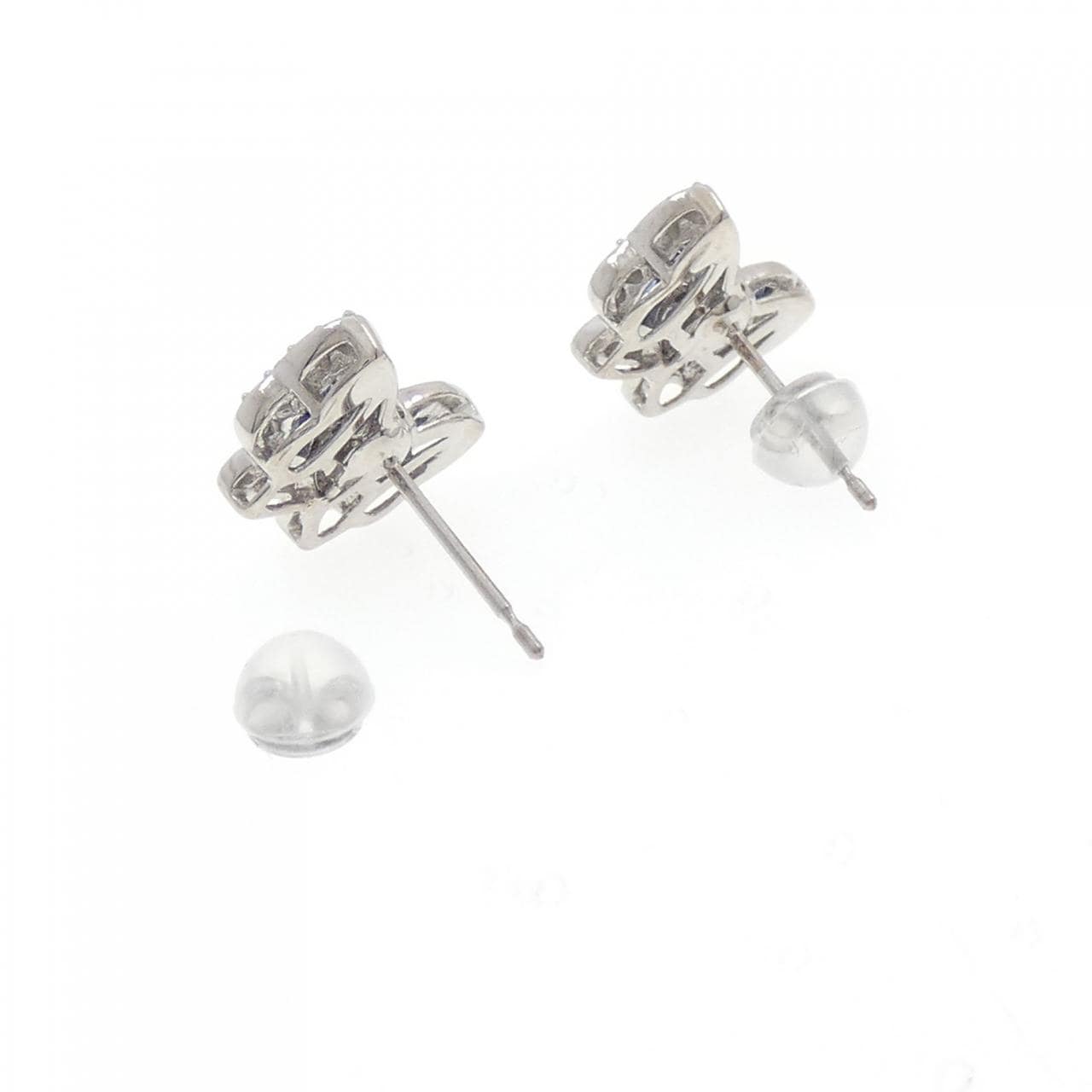 K18WG Butterfly Sapphire Earrings