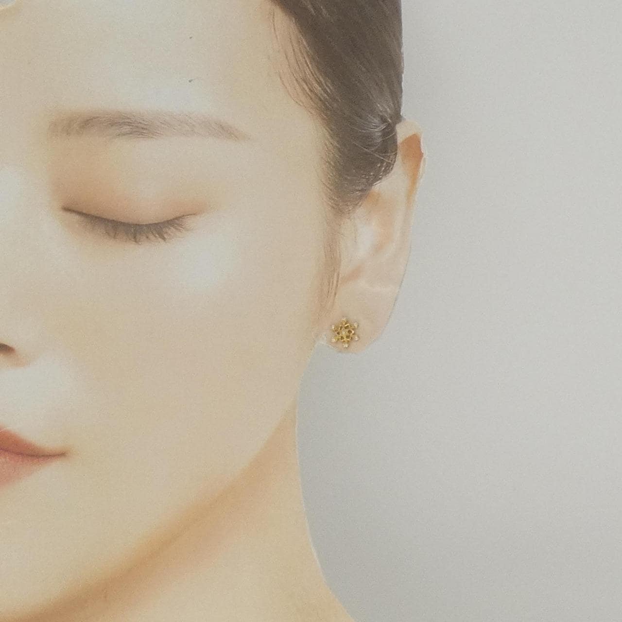 K18YG ダイヤモンド ピアス 0.06CT