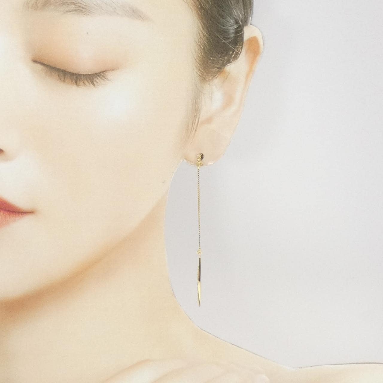 K18YG ダイヤモンド ピアス