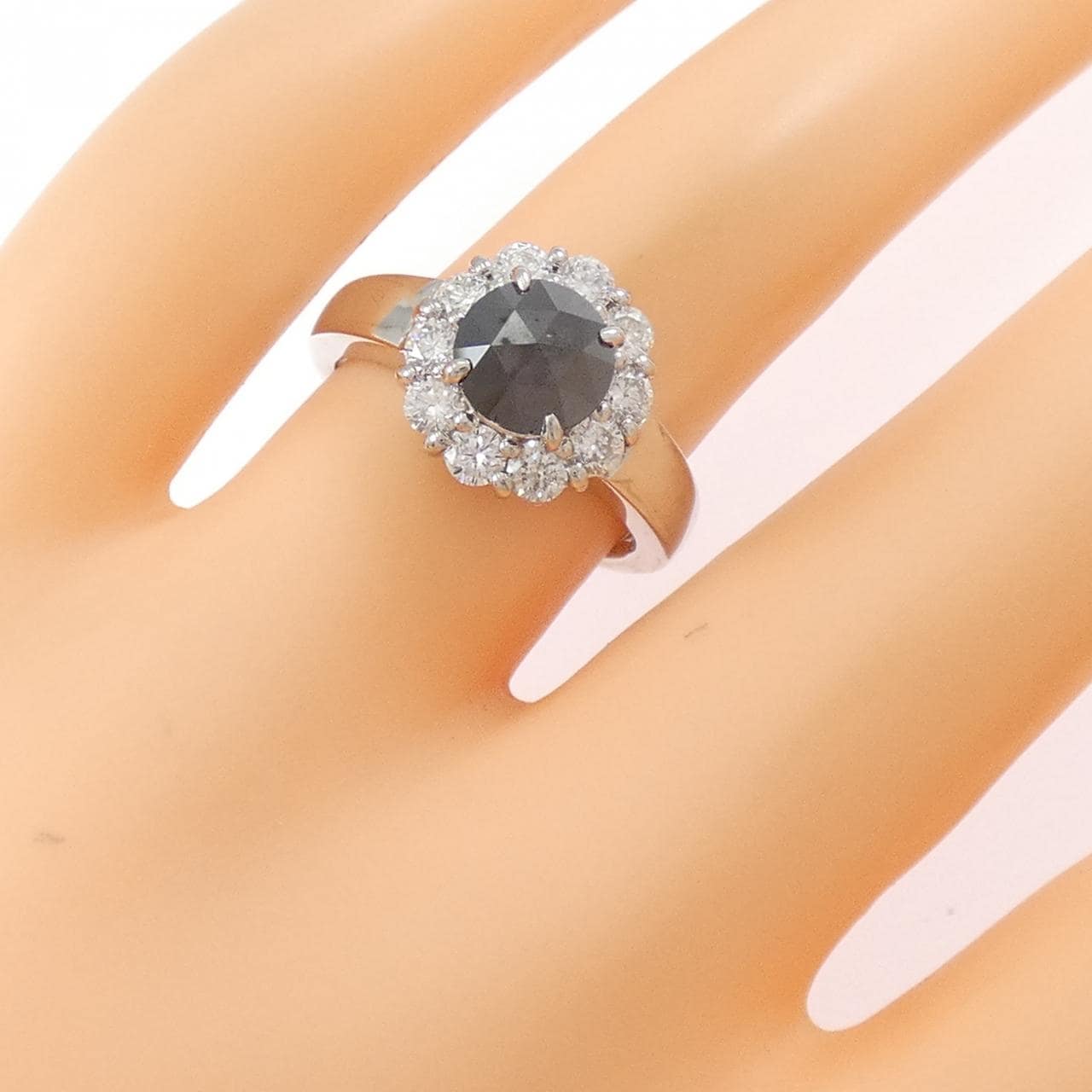 K14WG ダイヤモンド リング 1.29CT