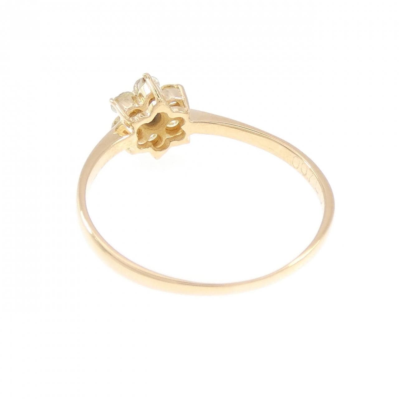 K18YG フラワー サファイヤ リング 0.07CT