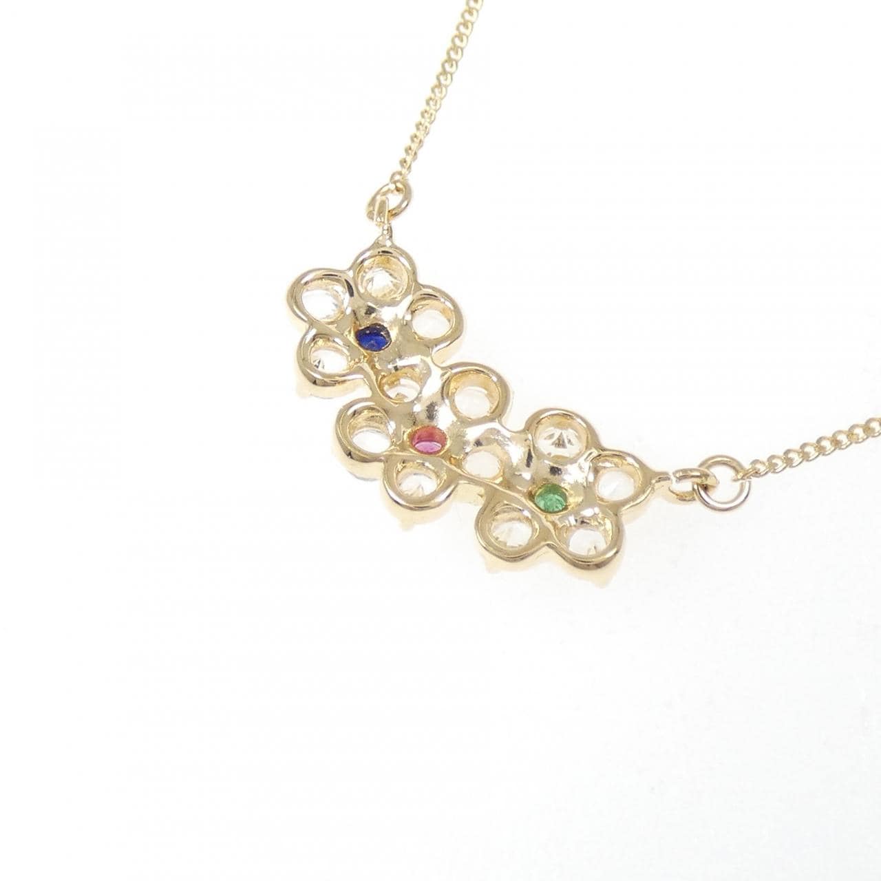 K18YG カラーストーン ネックレス