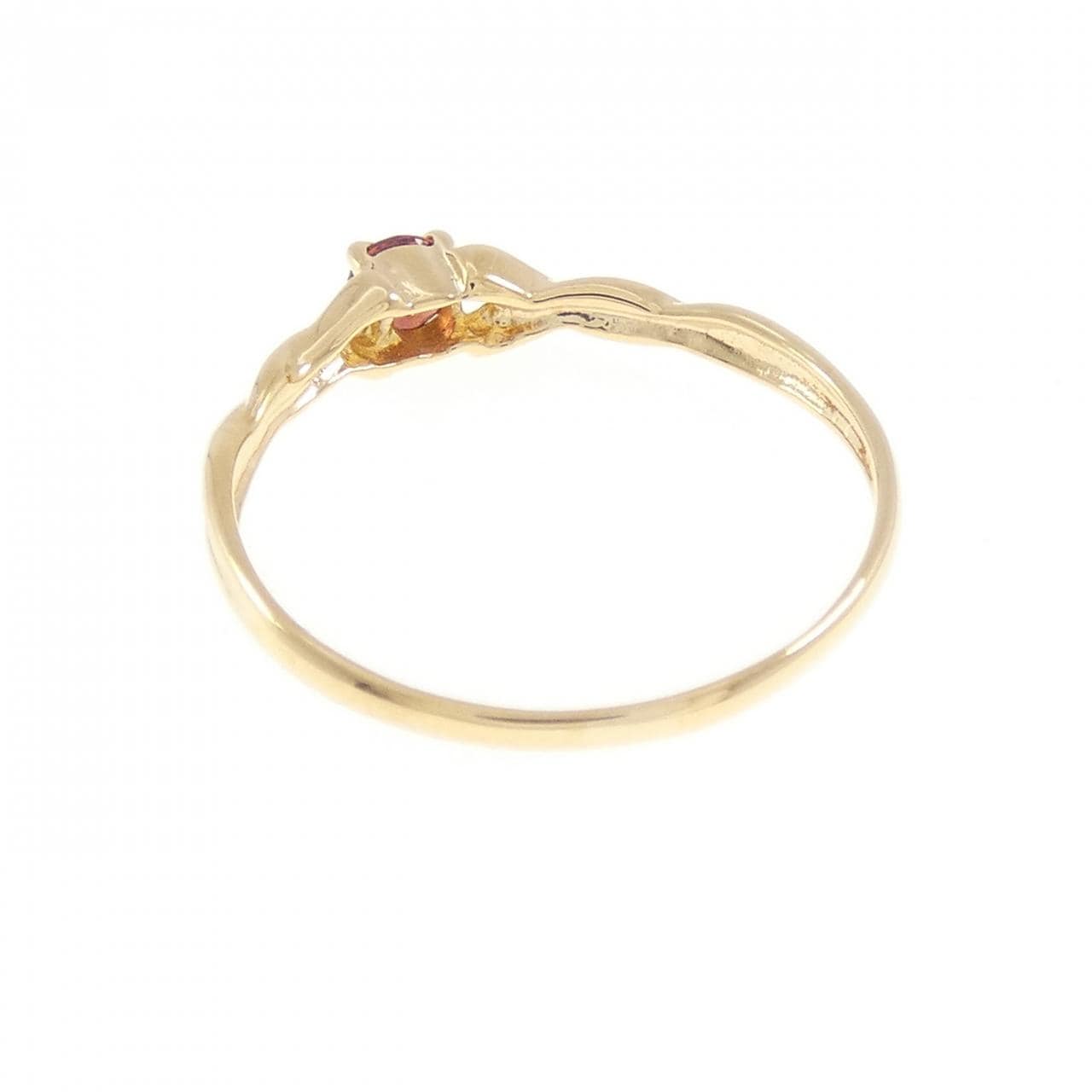 K18YG ガーネット リング 0.16CT