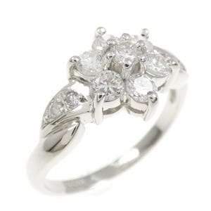 PT900 フラワー ダイヤモンド リング