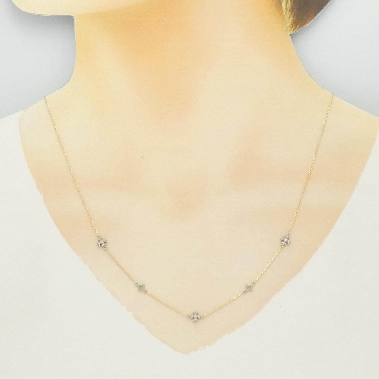 アガット ダイヤモンド ネックレス 0.02CT