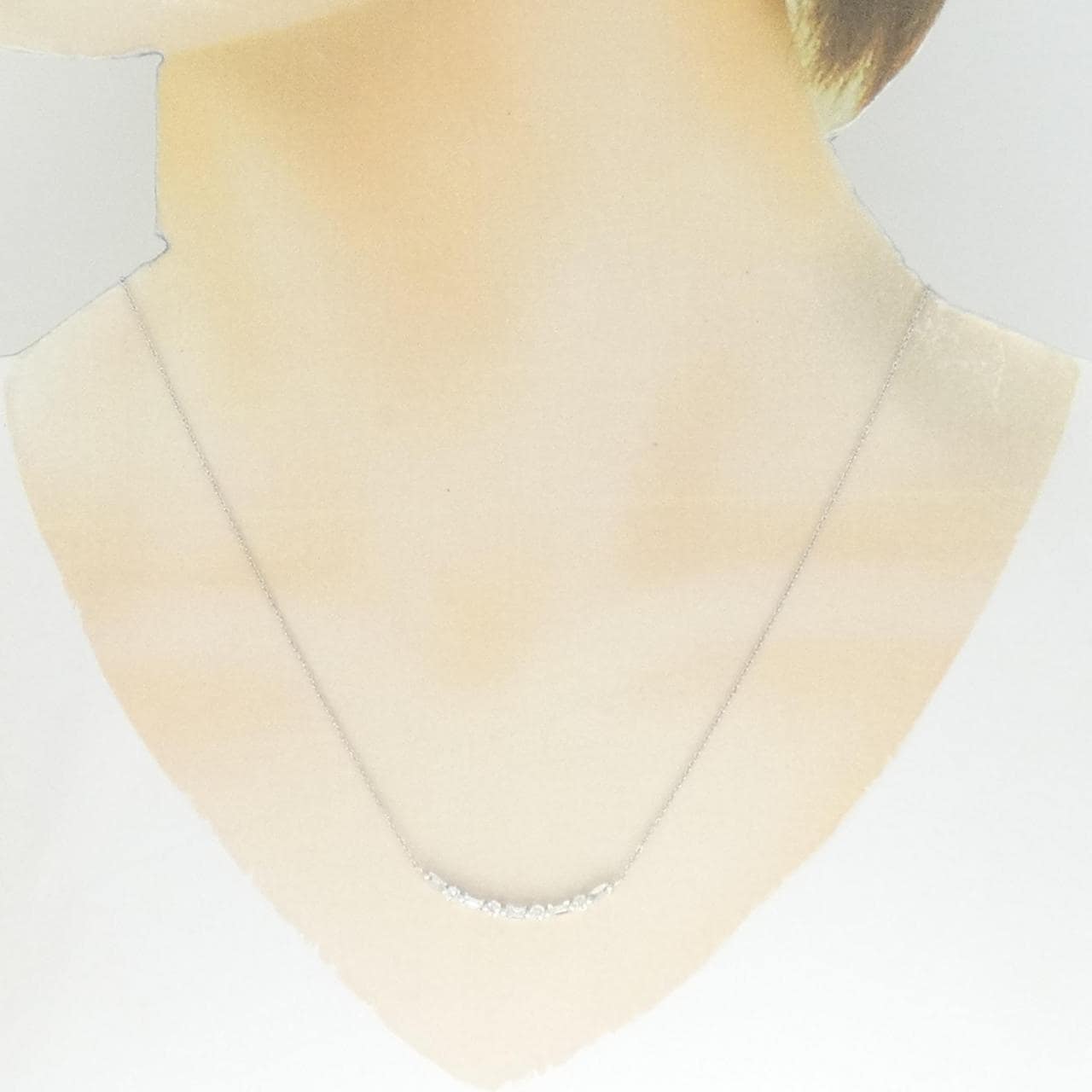 K18WG ダイヤモンド ネックレス 0.33CT