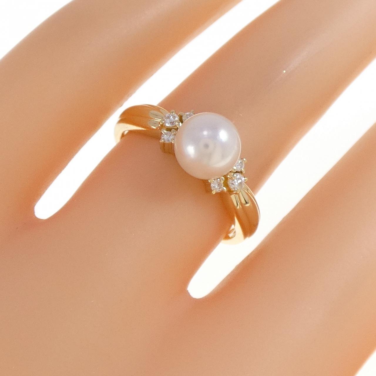 K18YG アコヤパール リング 6.5mm