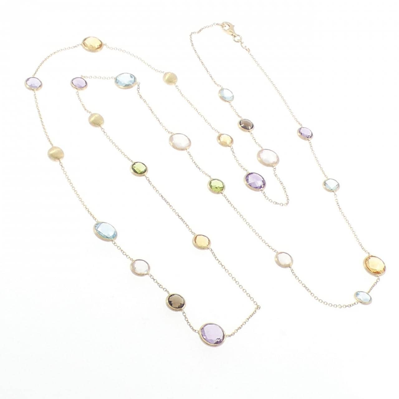 750YG カラーストーン ネックレス