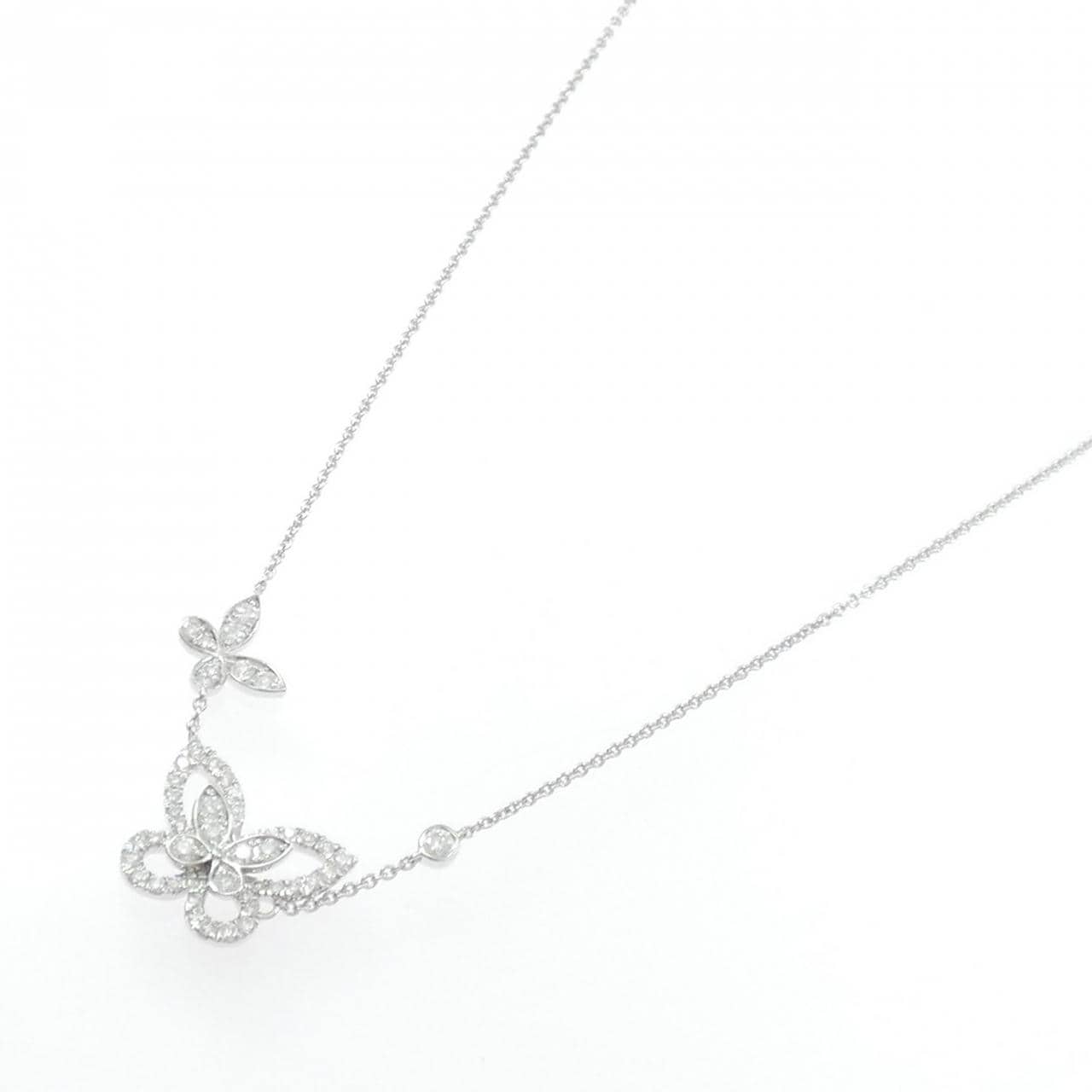 グラフ ダブル バタフライ シルエット ネックレス