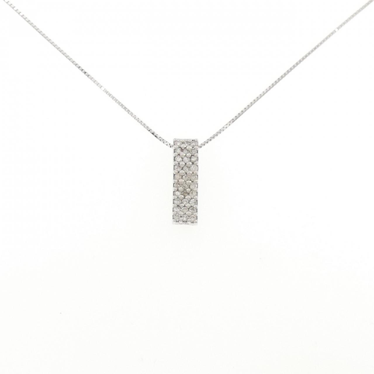 K18WG ダイヤモンド ネックレス 0.38CT
