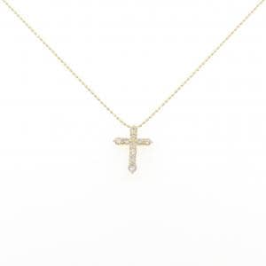 K18YG クロス ダイヤモンド ネックレス 0.30CT