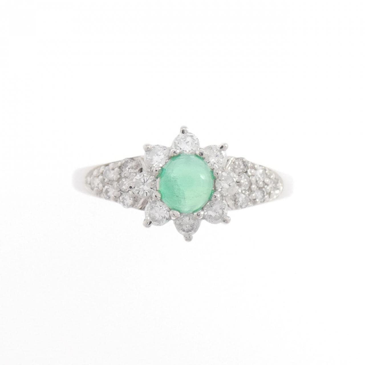 PT900 エメラルドキャッツアイ リング 0.34CT