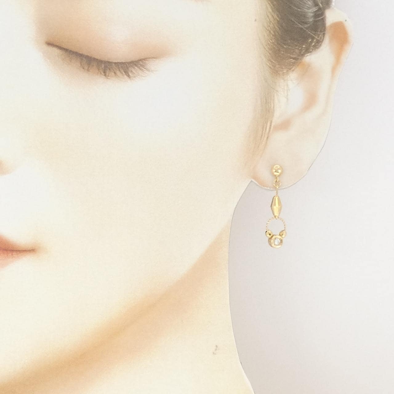 K18YG ダイヤモンド ピアス 0.10CT