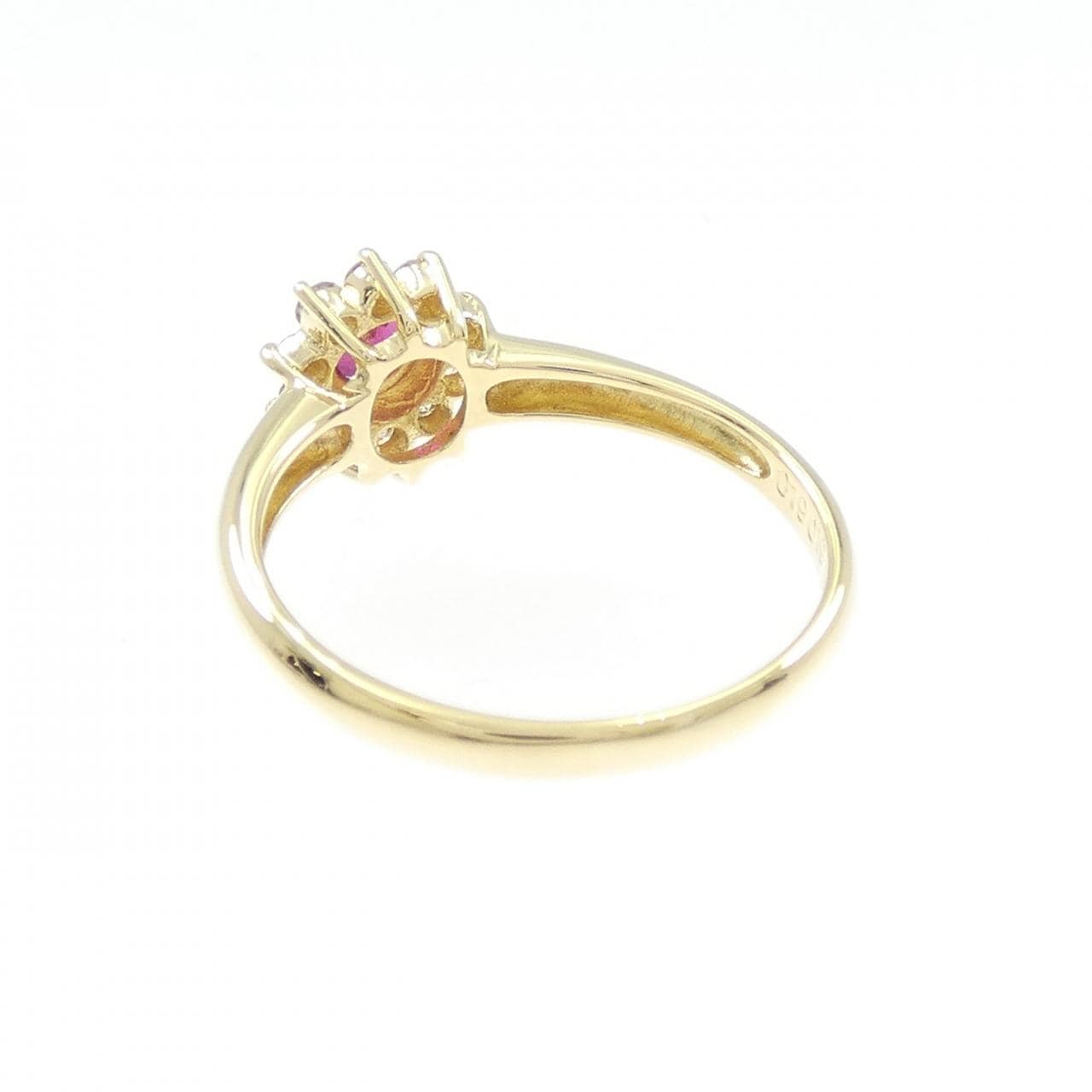 K18YG ルビー リング 0.19CT