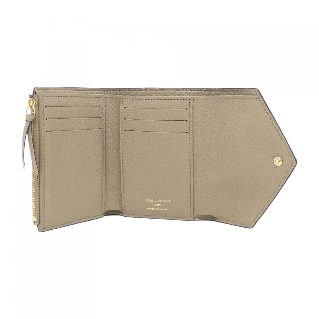 LOUIS VUITTON雙色Monogram Empreinte Portefeuille Victorine M81861 皮夾