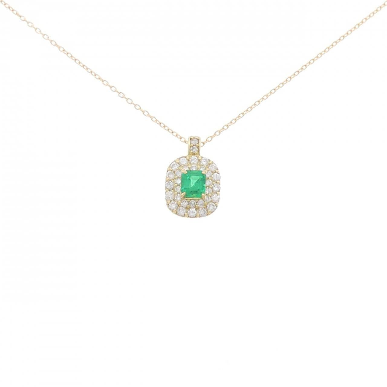 [BRAND NEW] K18YG emerald necklace 0.23CT