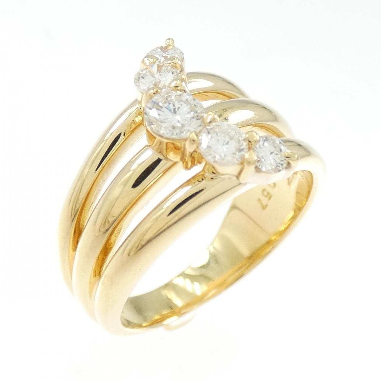 K18YG ダイヤモンド リング 0.57CT