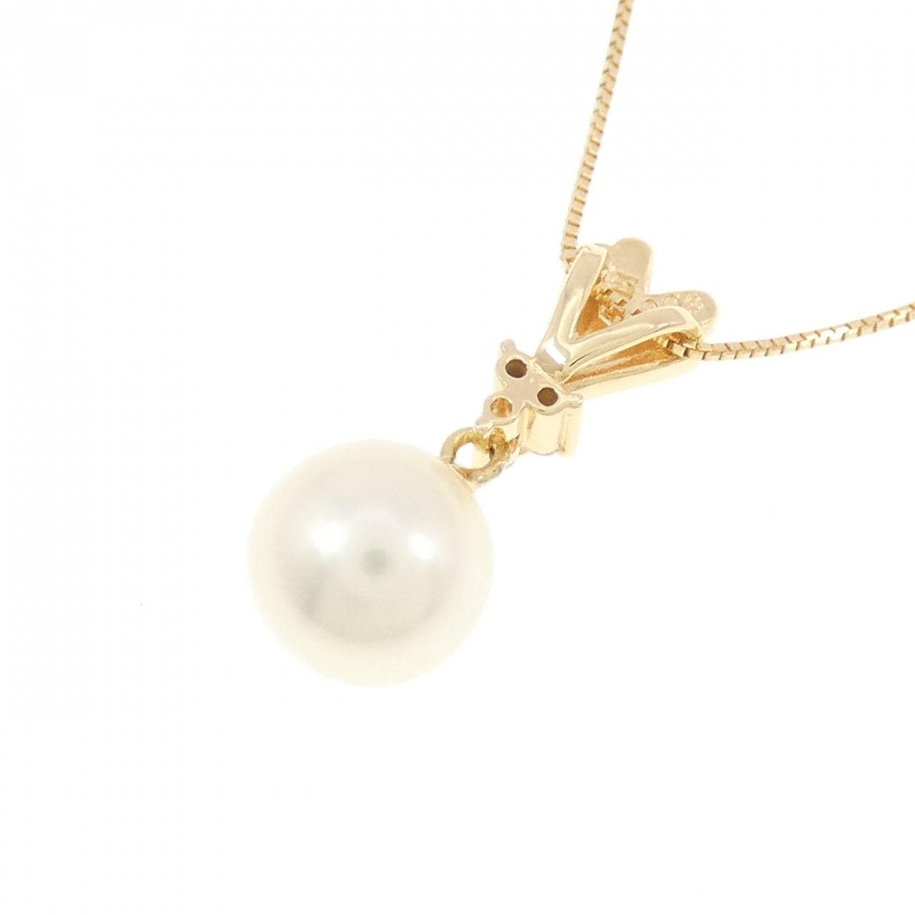 K18YG アコヤパール ネックレス 7.7mm