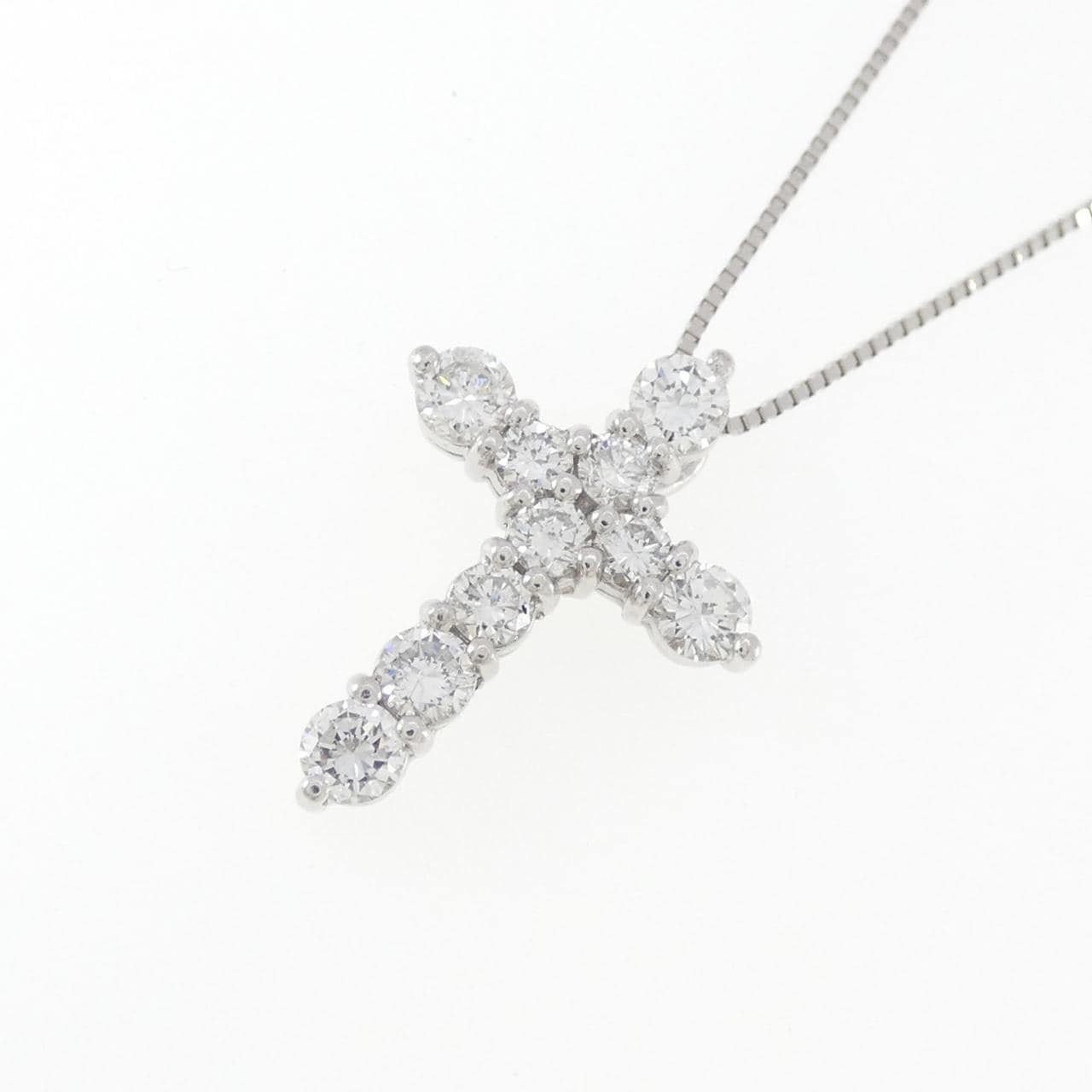 PT/PT850 クロス ダイヤモンド ネックレス 1.02CT