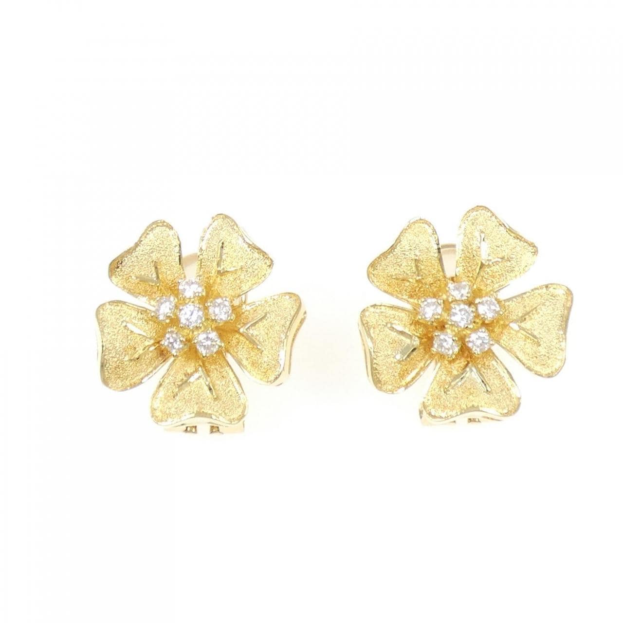 トレベール フラワー ダイヤモンド イヤリング