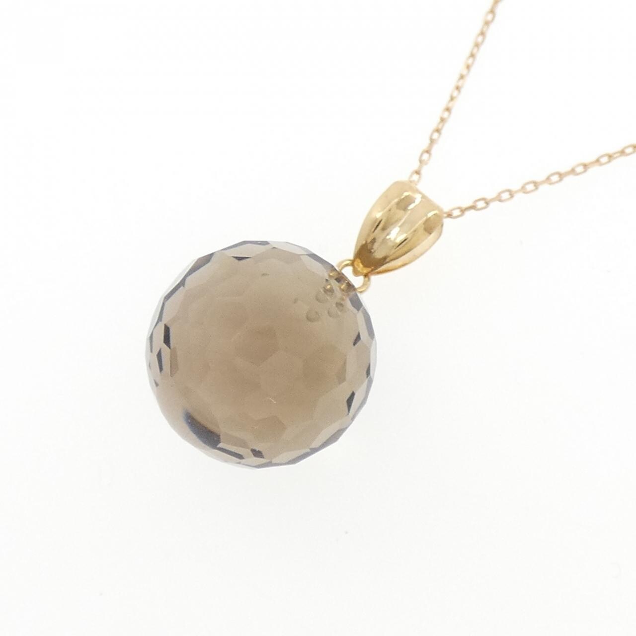 K18YG/K18PG スモーキークオーツ ネックレス