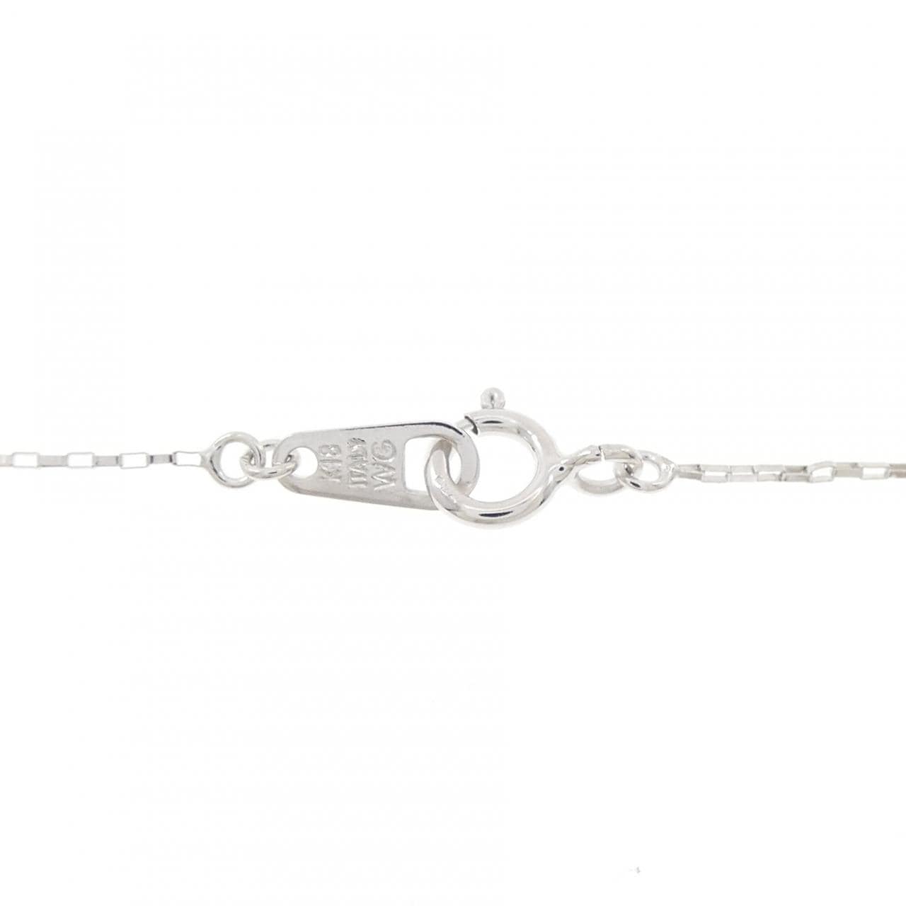 K18WG クロス ダイヤモンド ネックレス 0.08CT