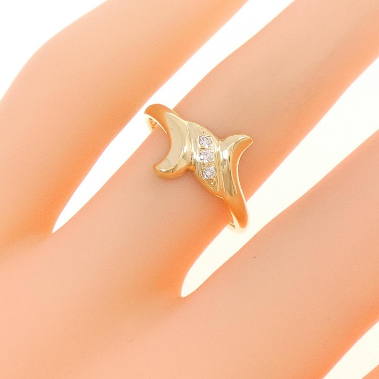 K18YG ダイヤモンド リング 0.03CT