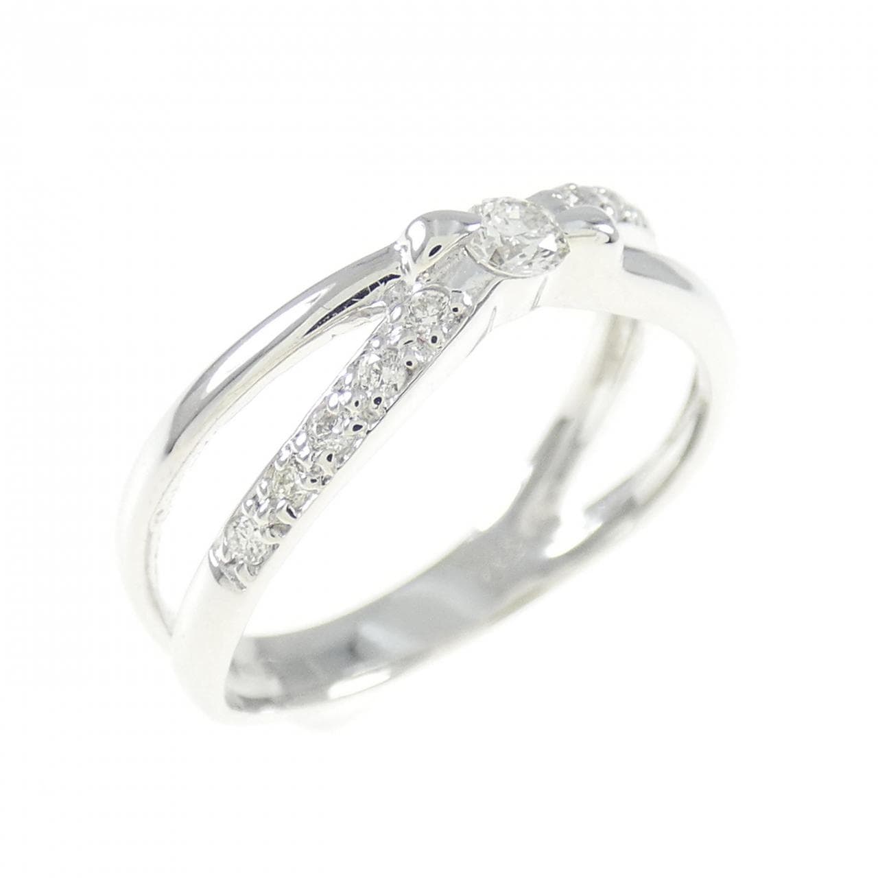 K18WG ダイヤモンド リング 0.12CT