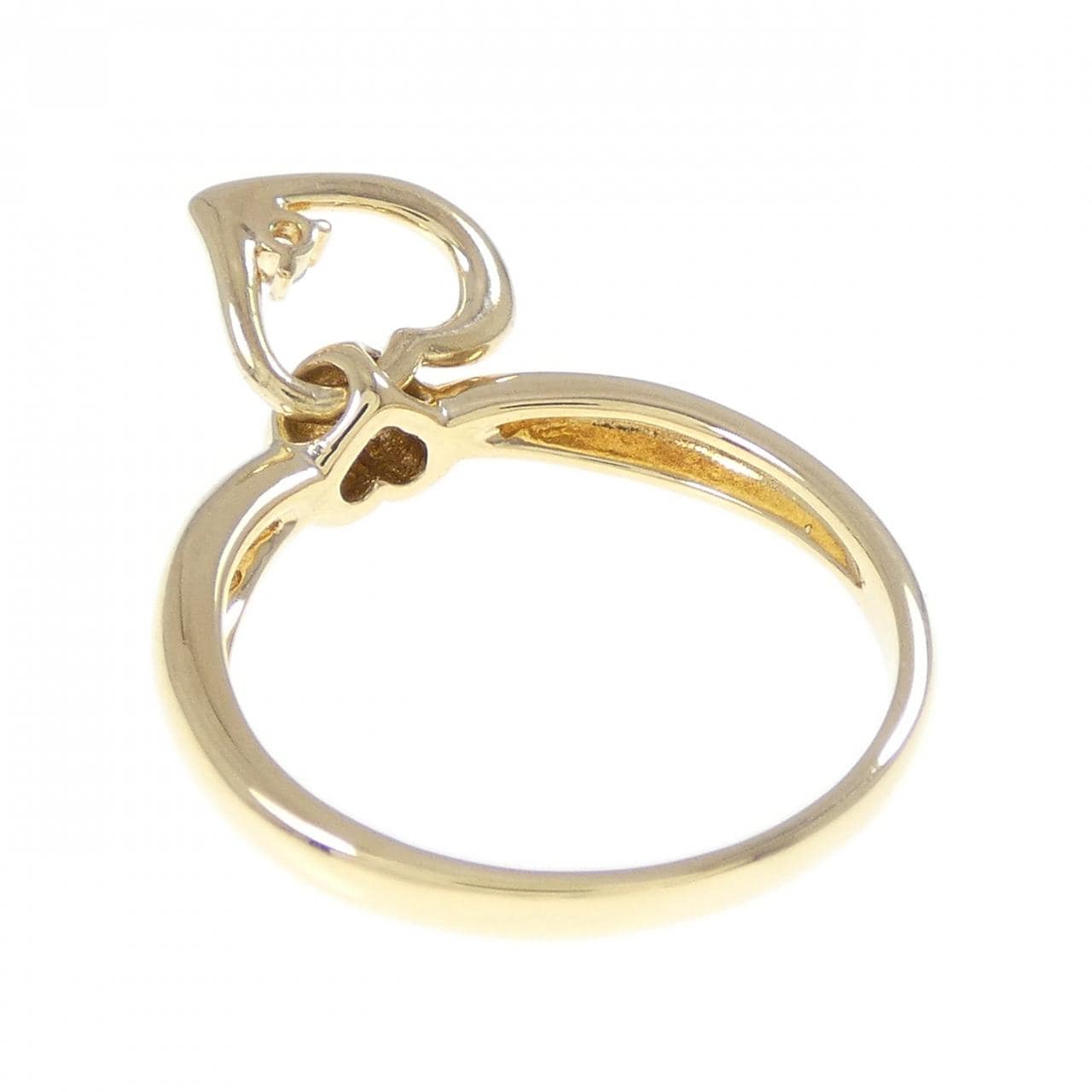 K18YG ハート ダイヤモンド リング 0.02CT