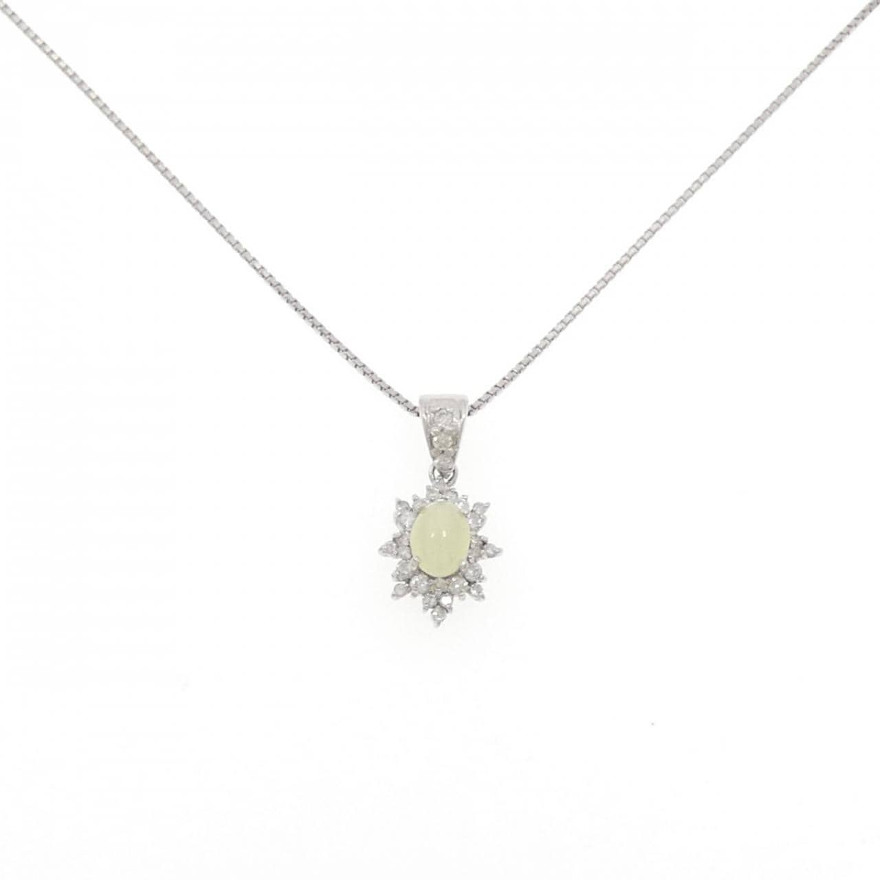 PT900/PT850 クリソベリルキャッツアイ ネックレス 0.90CT