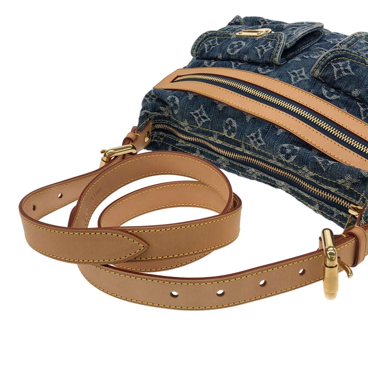 ルイヴィトン モノグラム デニム バギー PM M95049+J54316 ショルダーバッグ