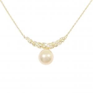 ミキモト ゴールデンパールダイヤネックレス ネックレス 12.3mm