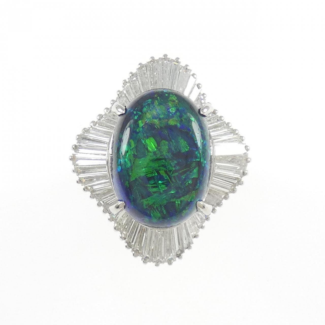 PT900 ブラックオパール リング 9.108CT