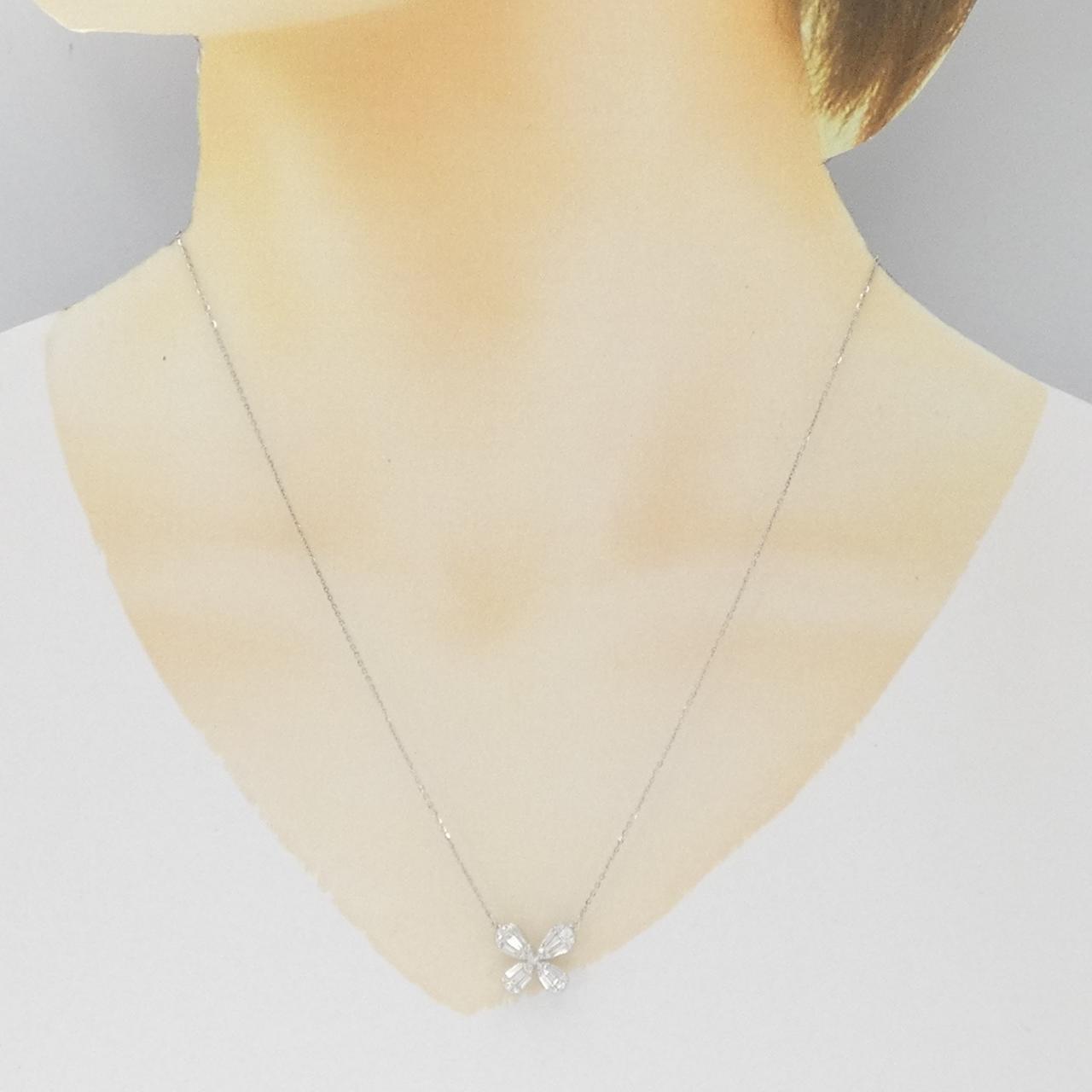 K18WG ダイヤモンド ネックレス 0.50CT