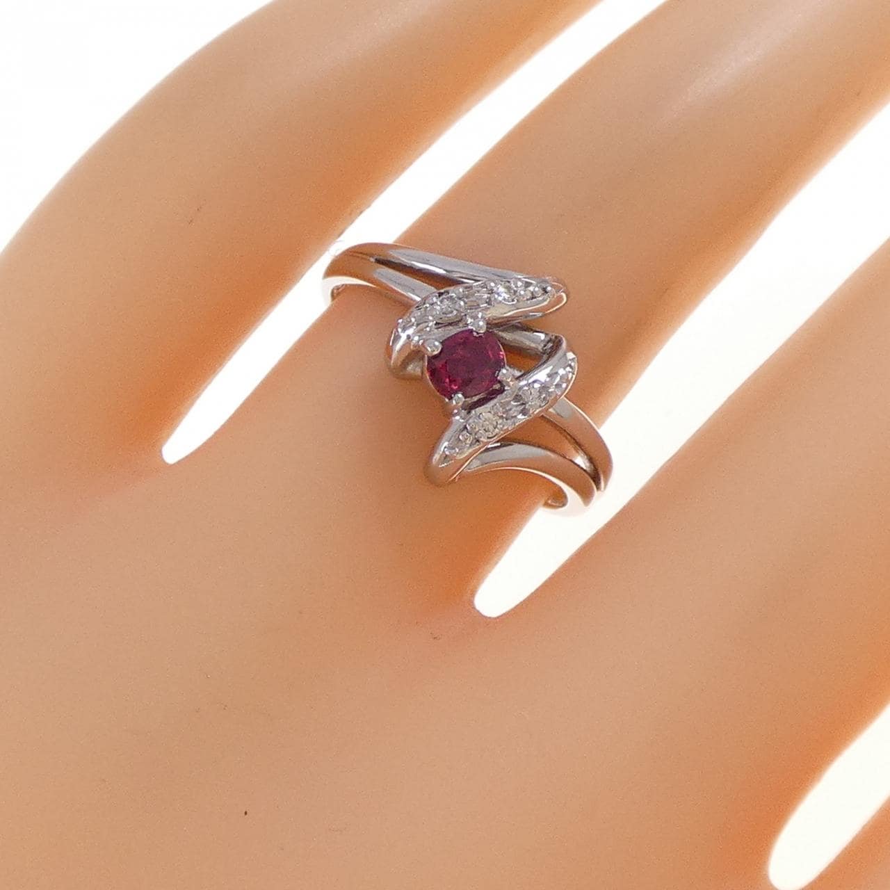 PT900 ルビー リング 0.21CT