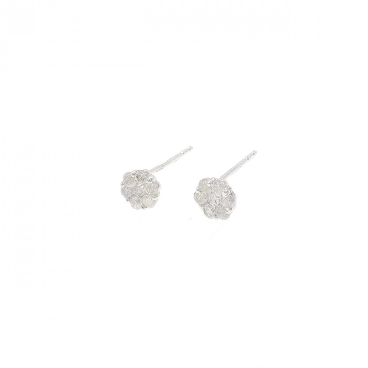 K18WG ダイヤモンド ピアス 0.15CT