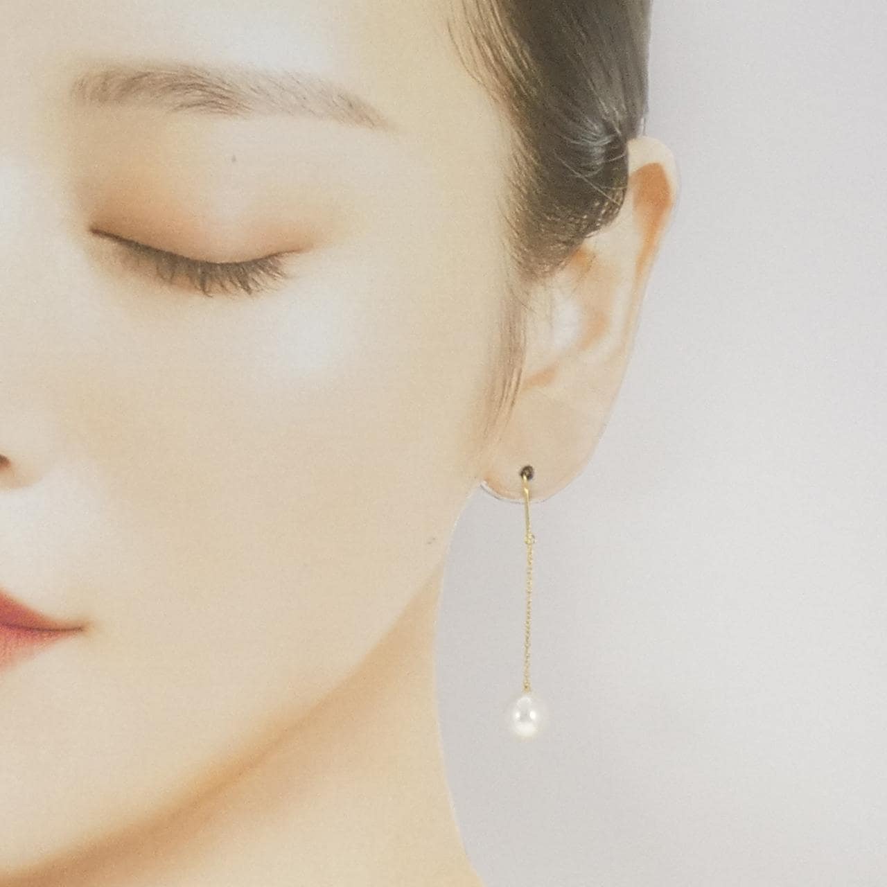 ティファニー パール バイザヤード チェーン ピアス 8mm