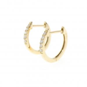 【リメイク】K18YG フープ ダイヤモンド ピアス 0.10CT