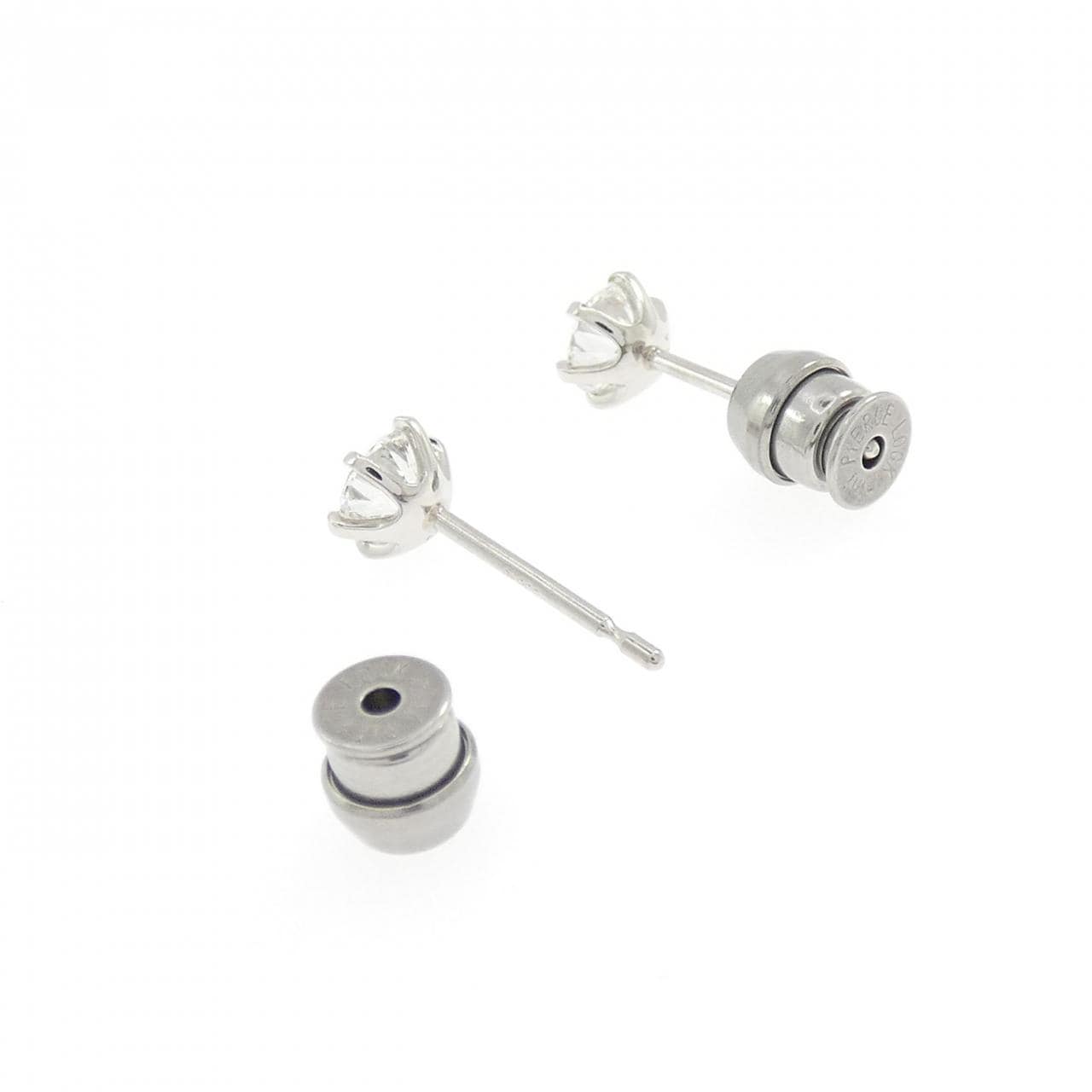 【リメイク】PT900/ST ダイヤモンド ピアス 0.304CT 0.326CT F SI2 3EXT-EXT H&C