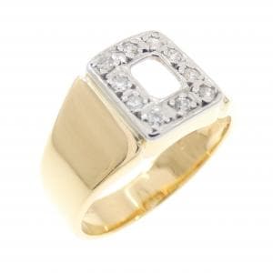 K18YG/PT900 ダイヤモンド リング 0.1CT