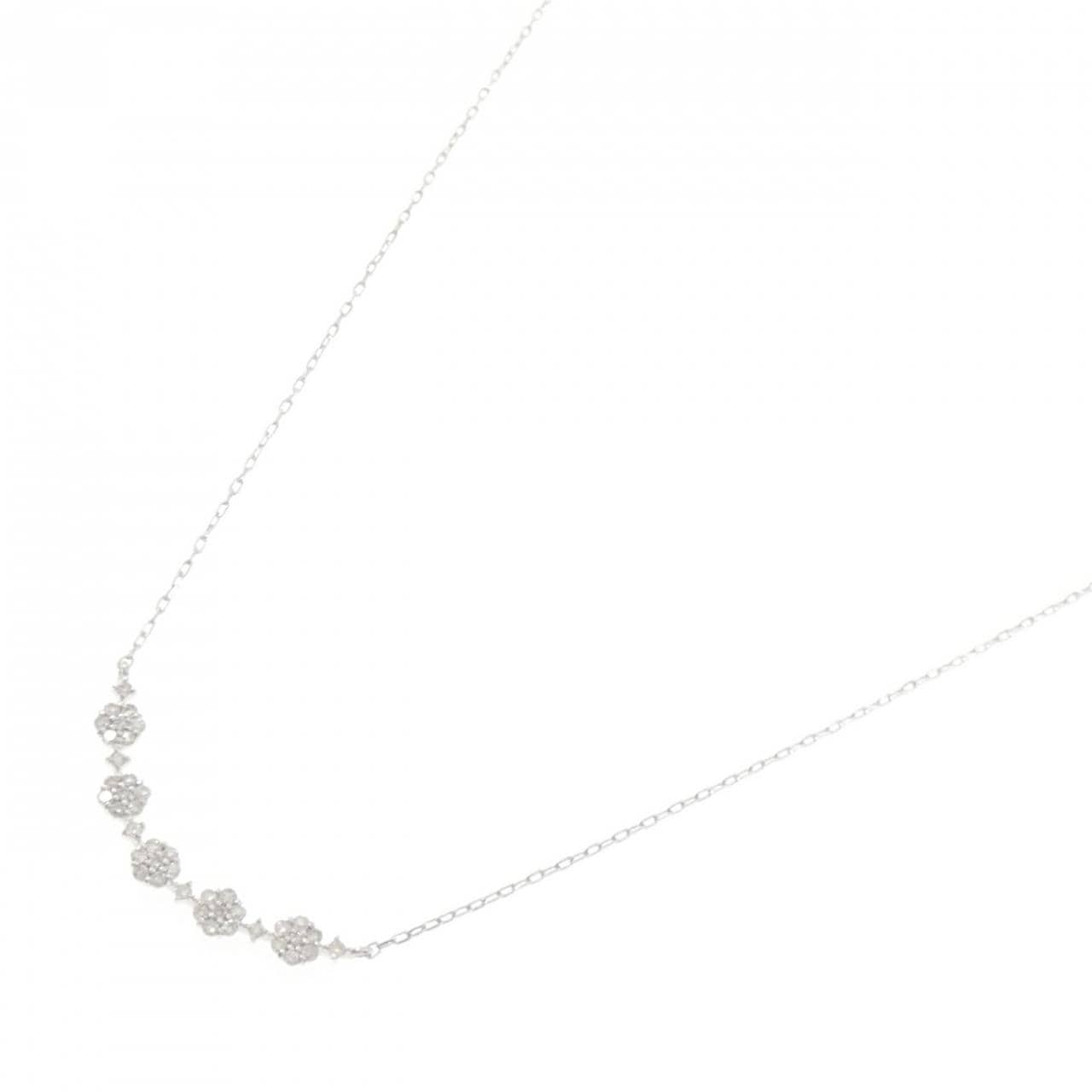 K18WG ダイヤモンド ネックレス 0.20CT