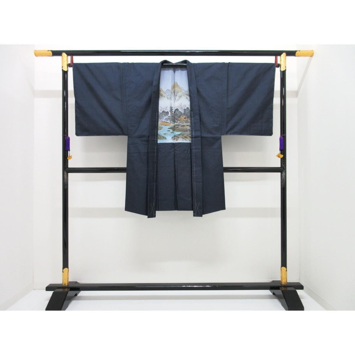 【未使用品】男物　本場奄美大島紬　証紙付　１００山　きもの・羽織　２点セット