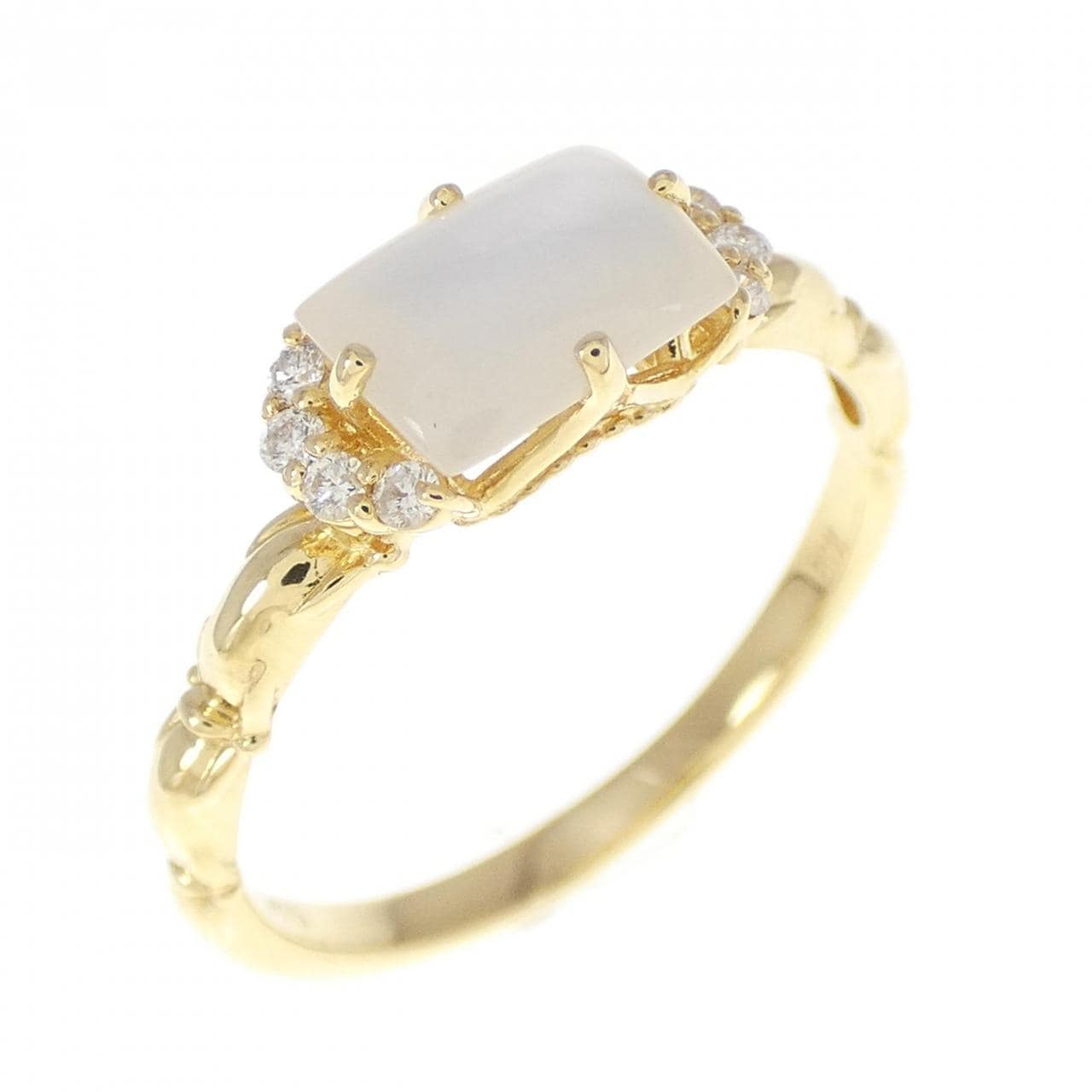 K18YG mother of pearl ring